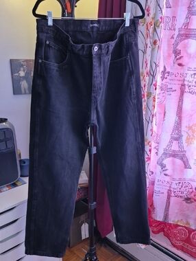 38 x 32 GEORGE Men's Black Relaxed Fit Jeans Says 36 waist but fits bigger